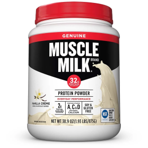 Muscle Milk Genuine Protein Powder, Vanilla, 32g Protein, 1.9 Lb