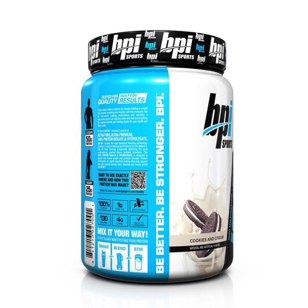 BPI Sports ISO HD Protein Cookies And Cream, 23 Servings